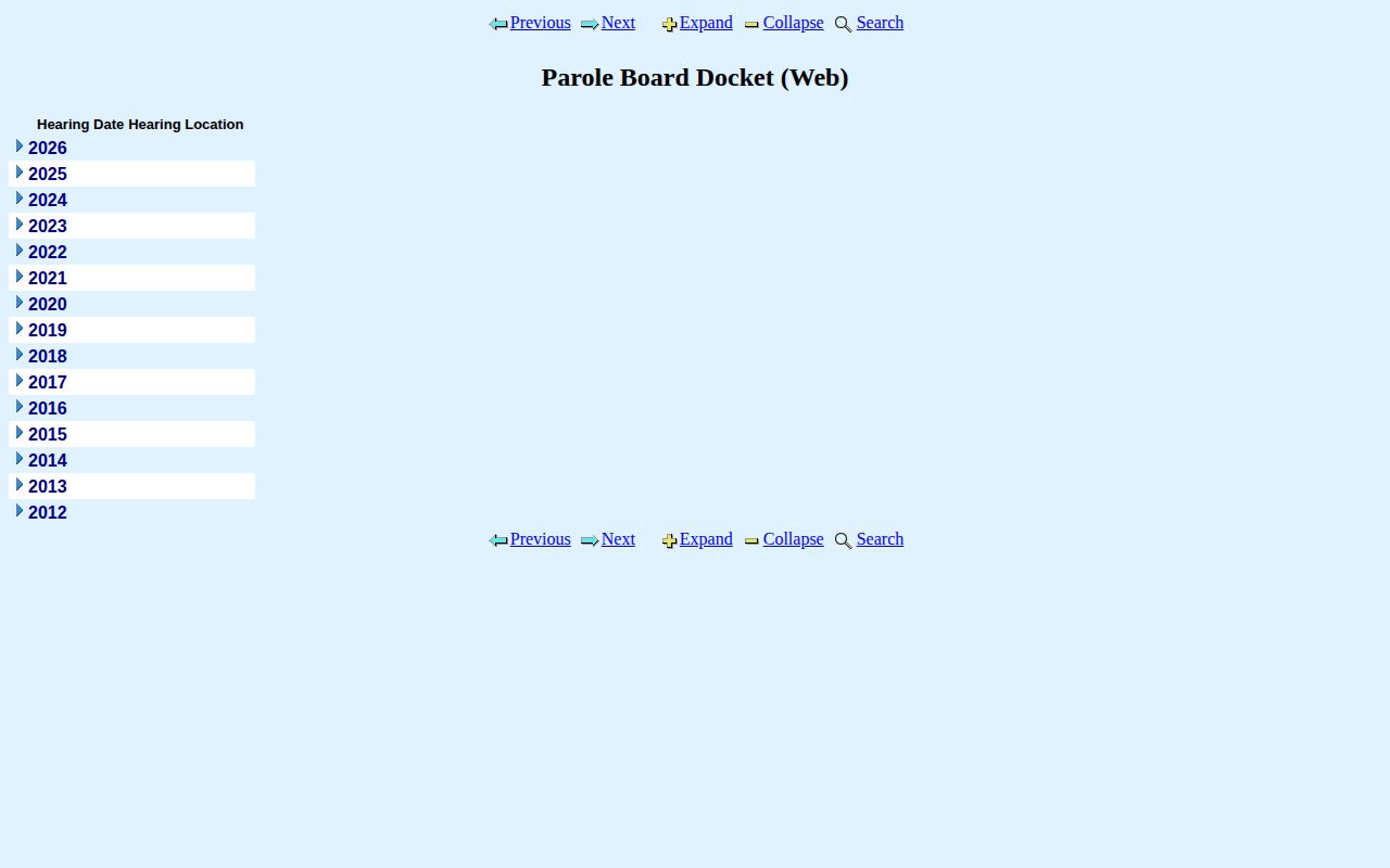 Louisiana parole board hearing results database